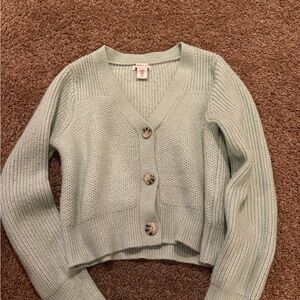 Sincerely Jules mint green cropped sweater